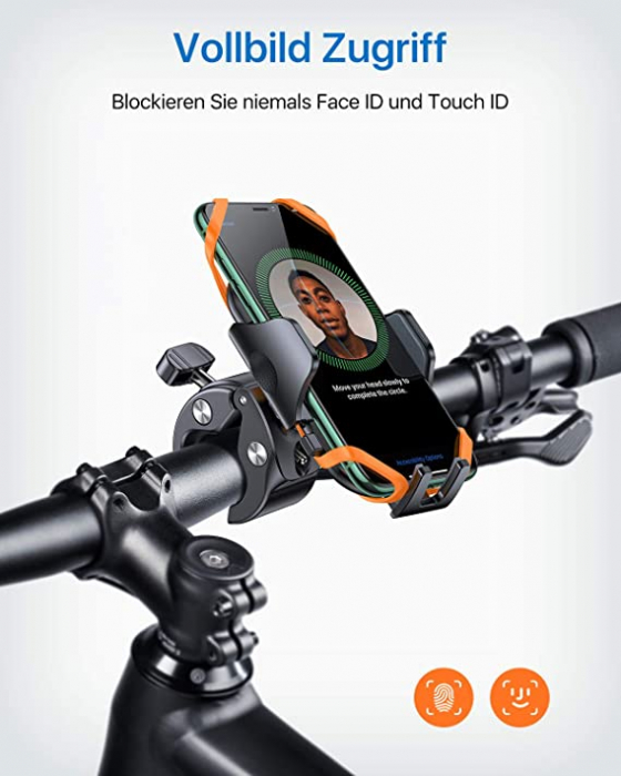 Suport de telefon pentru biciclete, anti tremurat,compatibil cu iPhone 12 ,12 Mini ,12 Pro Max, 11 SE, Xs X 8 7 6 [6]