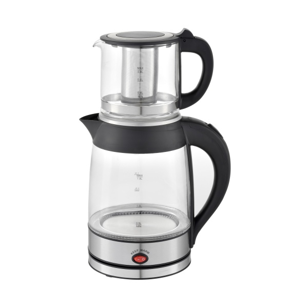 Set fierbator electric plus ceainic Argintiu, putere 2200W, capacitate 1.8L si 0.8L [1]