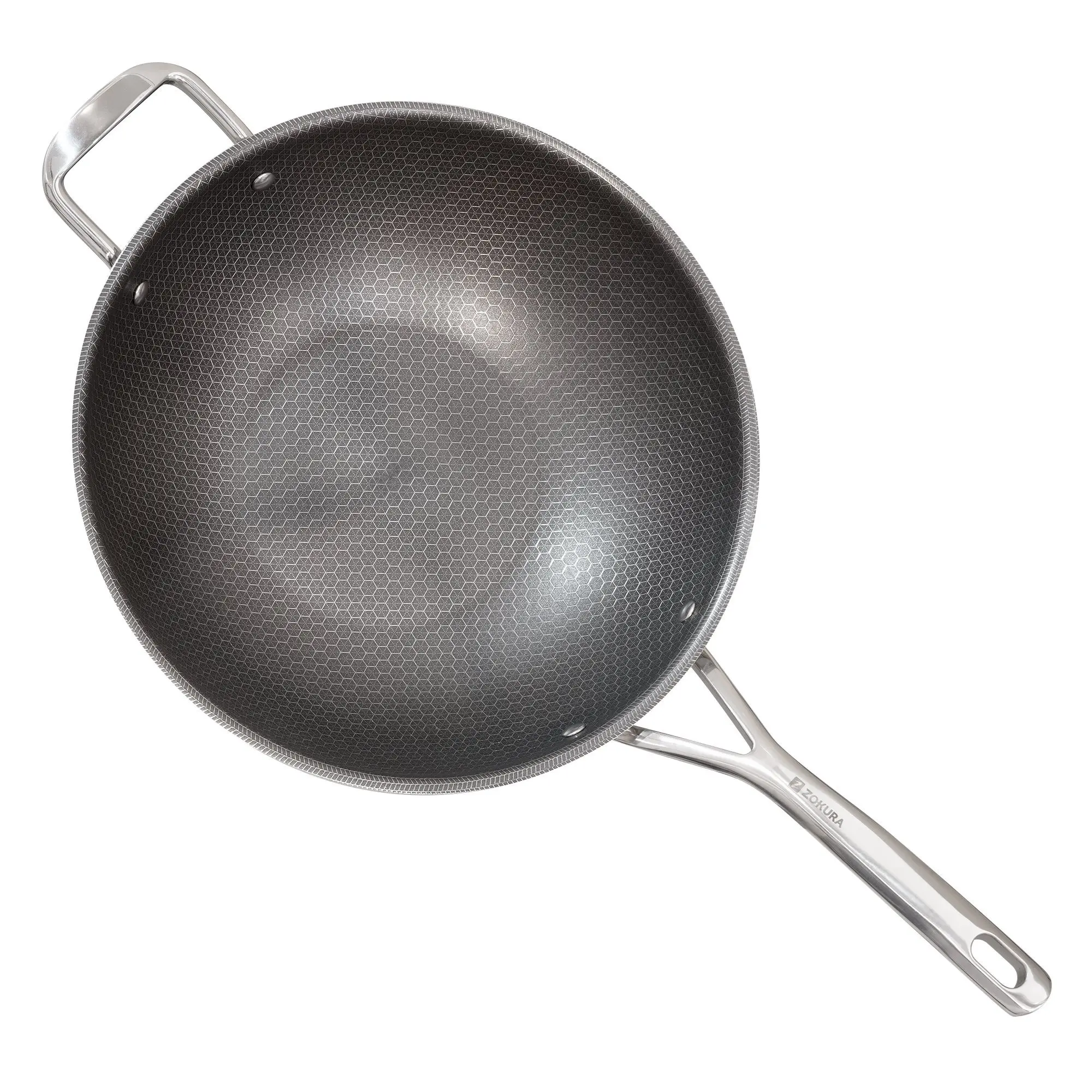 Tigaie Wok antiaderenta,34cm cu maner ergonomic,plus cadou o folie de protectie din aluminiu pentru aragaz [3]
