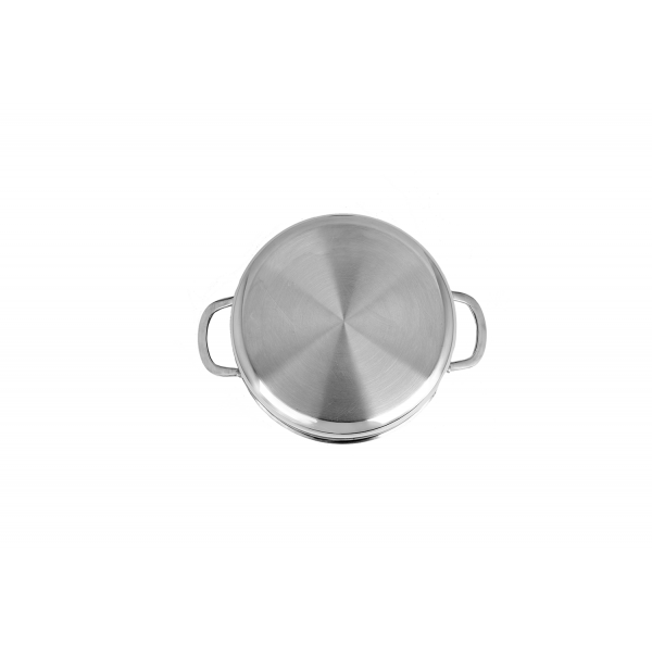Oala cu capac, tri-ply, inox, antiaderent, protectie la zgarieturi, usor de spalat, 24 cm,4.3L [4]