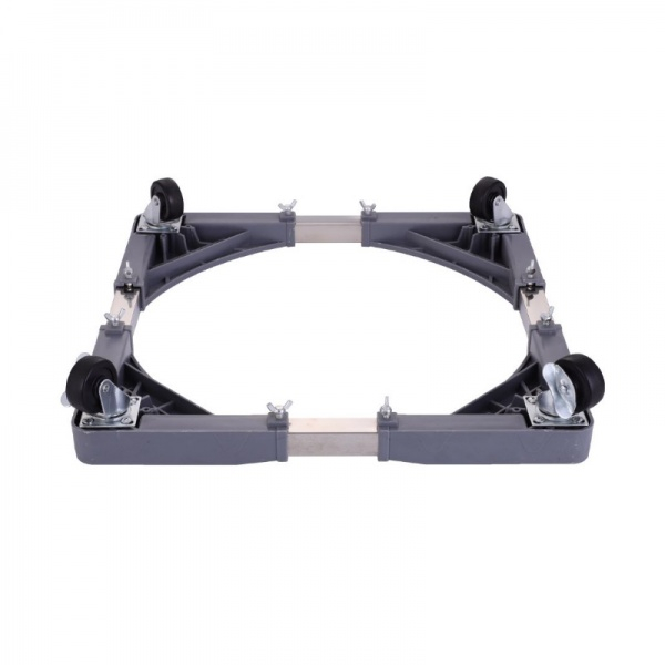 Suport reglabil pentru aragaz, frigider, masina de spalat, roti cu mecanism de blocare, 65cm, 300kg, culoare gri [2]