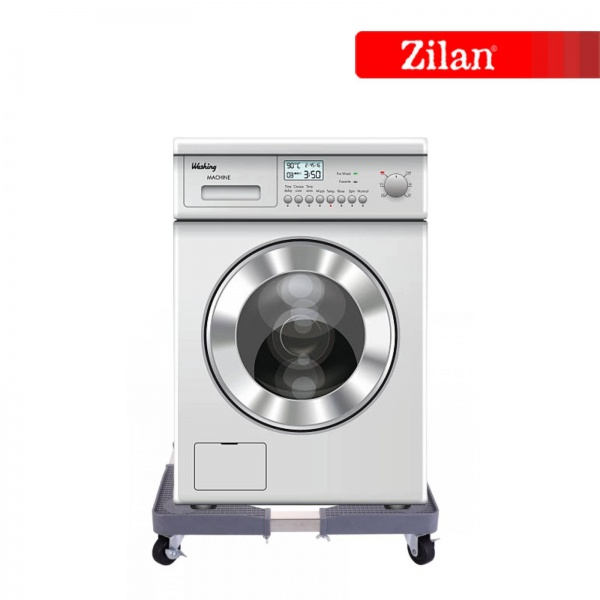 Suport reglabil pentru aragaz, frigider, masina de spalat, roti cu mecanism de blocare, 65cm, 300kg, culoare gri [3]