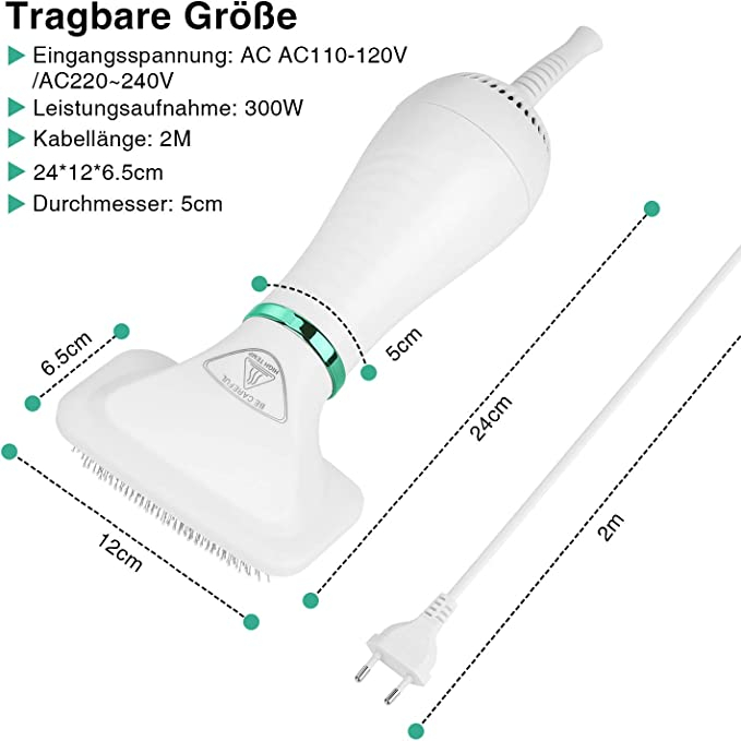 Uscător de câini cu pieptene  2 în 1, perie pentru animale de companie, temperatură reglabilă [5]