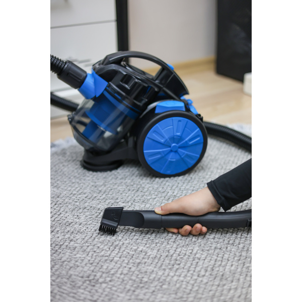 Aspirator fara sac,bleu-negru filtru HEPA 13, filtrare ciclonica, capacitate colectare 1.5L, putere 700W [4]