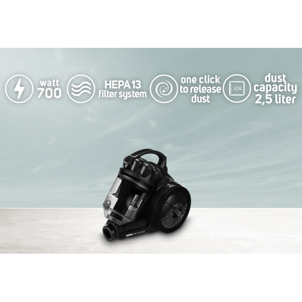 Aspirator fara sac,700W, filtru HEPA 13 si control flux de aer pe maner [5]