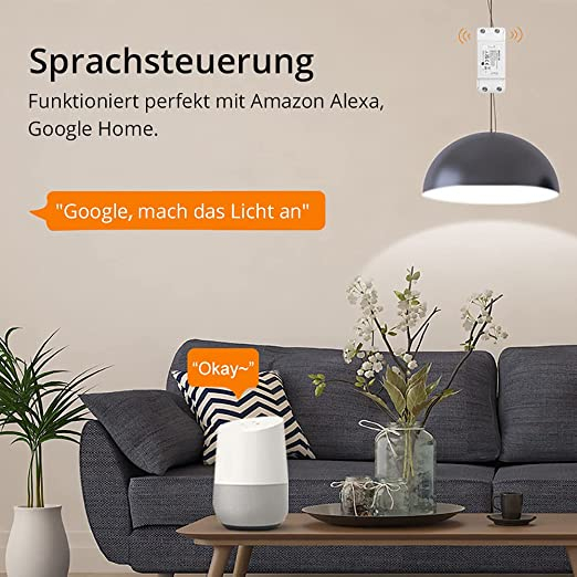 WiFi Smart Switch Module DIY Switch Module pentru Home Automation Wireless Rele Switch 10A Functioneaza cu Alexa, Google Home si aplicatia eWelink [5]