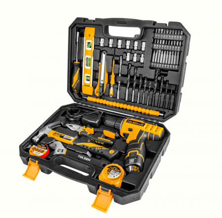 Masini de gaurit si insurubat - 65 buc Set de unelte cu burghiu fara fir de 12 v Li-ion