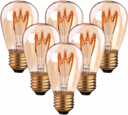 Becuri LED - Set de 6 becuri LED vintage 3W IP65