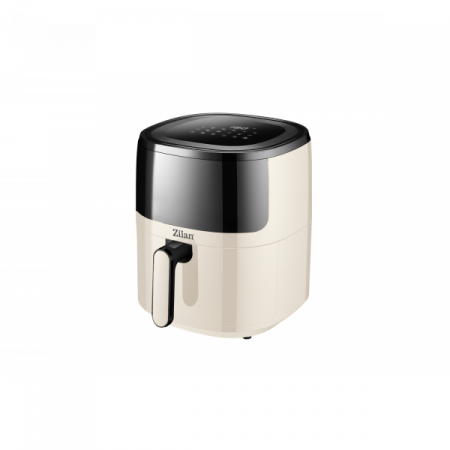 Electrocasnice - Friteuza  tip air fryer, 1500W, capacitate 5L, temperatura maxima 200 grade, Crem