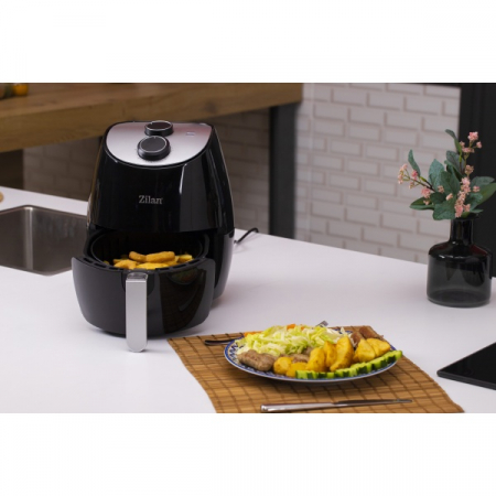 Friteuza Air Fryer, Negru 1350 W, Capacitate 2.6 L, Timer 30 min [12]