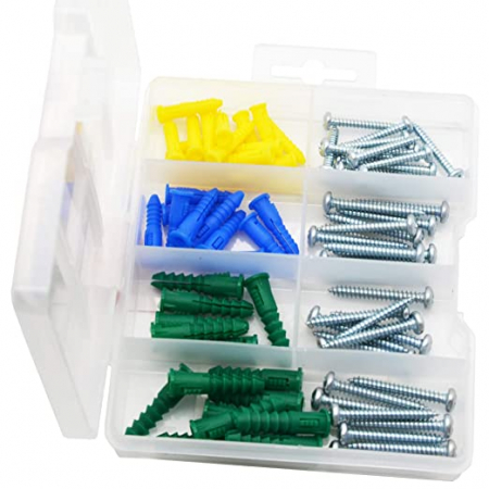 Ancora din plastic pentru gips-carton si șuruburi cu cap cilindric, 80 buc [6]