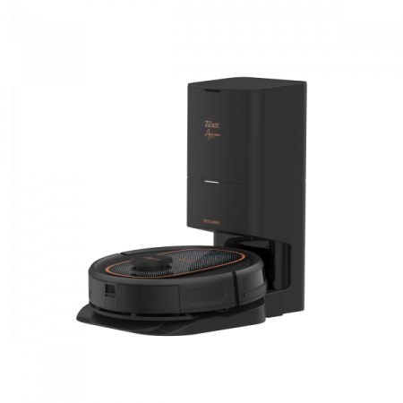 Aspiratoare - Aspirator robot Zilan Aurum cu statie de colectare praf, Putere 600W, 3 trepte putere, baterie 3200mAh, Control Vocal, WiFi
