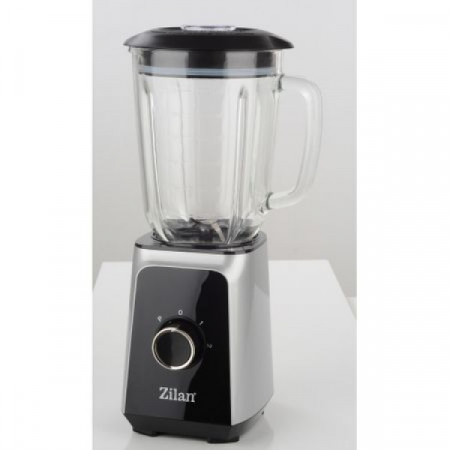 Blender, 1.5 l, 2 viteze + Functie impuls, Zdrobire gheata, Vas de sticla, Inox [1]