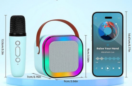 Boxă Karaoke Bluetooth cu Microfon - Sistem Audio Portabil pentru Petreceri [1]