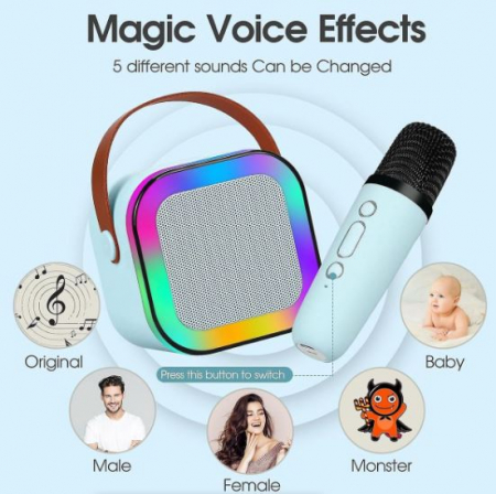 Boxă Karaoke Bluetooth cu Microfon - Sistem Audio Portabil pentru Petreceri [2]