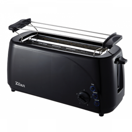 Prajitor paine dublu,1400W, 5 grade rumenire si functii multiple Negru, [2]