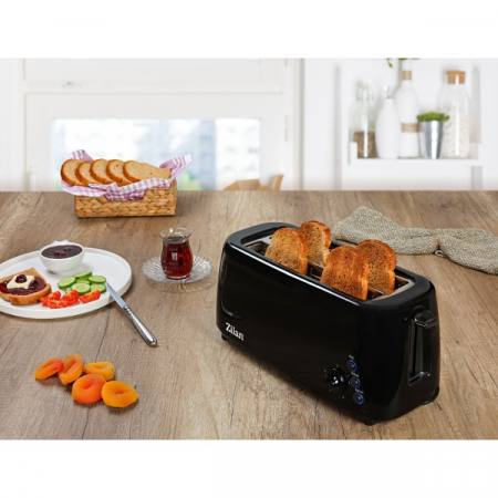 Prajitor paine dublu,1400W, 5 grade rumenire si functii multiple Negru, [9]