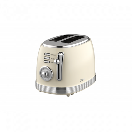 Electrocasnice bucatarie - Prajitor de paine Retro,2 felii de paine, 850W, 6 trepte de temperatura si timer, dezghetare, reincalzire, picioruse antiderapante