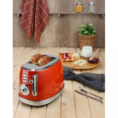 Prajitor RETRO Rosu,6 trepte de prajire,indicator luminos pentru semnalizare [11]