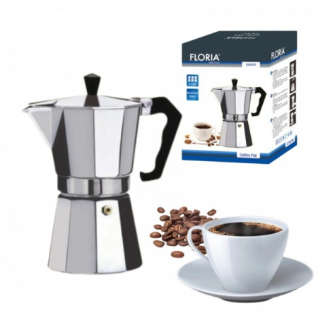 Cafetiera Espresso,3 cesti, 150 ml, Ø8 cm, aluminiu, Argintiu [5]