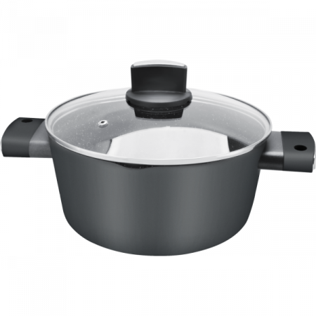 Cratite - Cratita cu invelis din marmura, 5 straturi, 28 cm si manere fine la atingere, 7.1 L