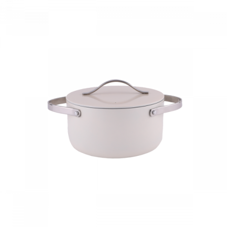 Casă & grădină - Oala din 5 straturi de material, 20 cm diametru, capacitate 2.7l, Otel inoxidabil, Manere nituite