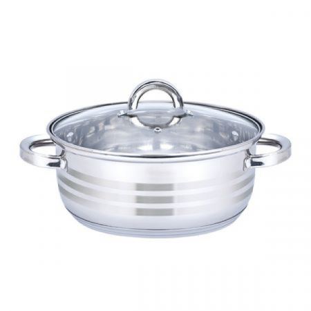 Oale - Oala cu capac,Inox, 24 x 9 cm, 4 L