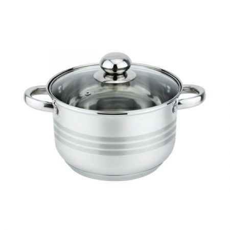 Bucătărie - Oala cu capac,Inox, 24 x 15 cm, 5.5 L