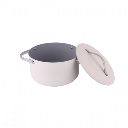 Oala din 5 straturi de material, 24 cm diametru, capacitate 5.2l, manere nituite din otel inoxidabil [1]