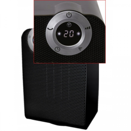 Aeroterma ceramica Negru, 1800W, motor din cupru, rezistenta la apa IPX1 [5]