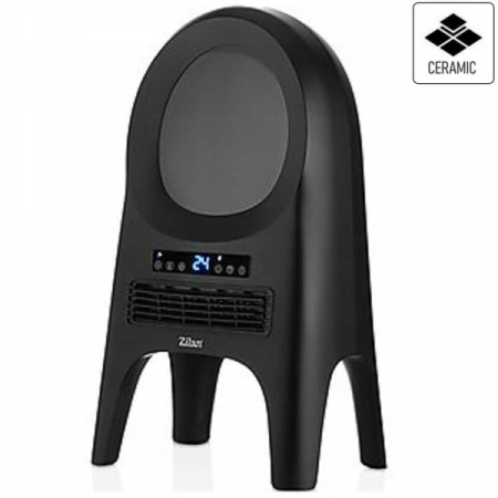 Aeroterma ceramica tip semineu Neagra, cu animatie, telecomanda, putere 2000W [4]