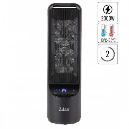 Aeroterma ceramica turn Negru, 2000W, timer 8H, siguranta la rasturnare [4]