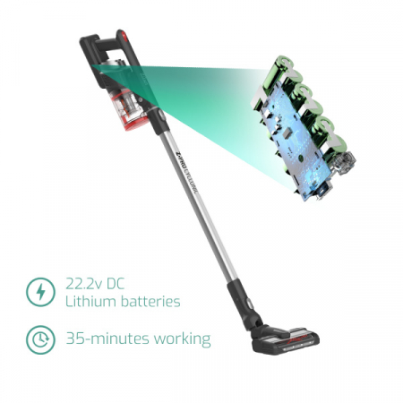 Aspirator vertical 22.2 V, Acumulator extern, Autonomie incarcare 4 ore, Perie AllFloor, Filtru Cyclone Igenic [5]