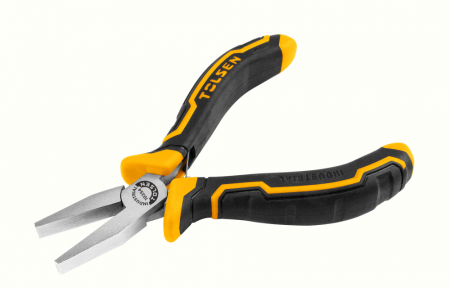 Scule de mana - Cleste cu nas plat Mini, 115 mm, placat cu nichel, manere 2