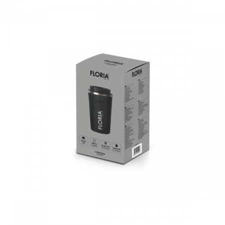 Cana de cafea tip termos, capacitate 380ml, interior din inox, pereti dublii, gri [1]