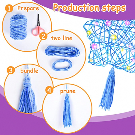 Kit de artă cu șnur pentru copii, lumină de noapte [6]