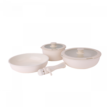 Oale - Set vase de gatit 5 din 8 piese, 5 straturi de material, compatibil cuptor