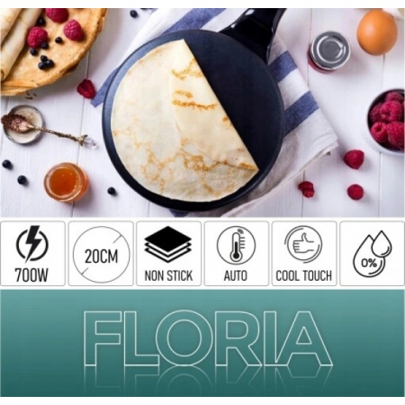 Aparat pentru facut clatite  Negri, 700W, cu diamentru de 20 cm [8]