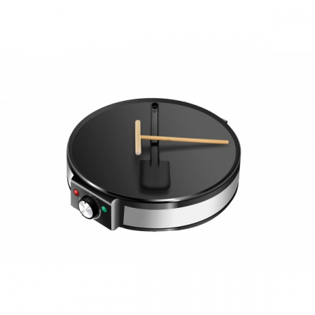 Aparat pentru preparat clatite  Negru/Inox, 1200W, Diametru plita 30cm, Temperatura ajustabila [1]