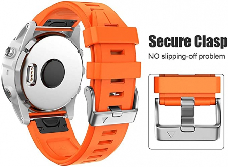 Curea ceas din silicon, 22 mm ​​compatibil cu 5S/Fenix ​​5S Plus [1]