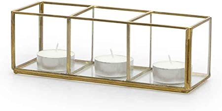 Cutii, curele si accesorii ceasuri - Cutie decorativă retro pentru bijuterii metal auriu culoare alamă sticlă transparentă 3 compartimente