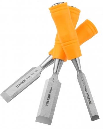 Scule de mana - Dalta pentru lemn din 3 bucati, 13 mm, 19 mm, 25 mm, CrV