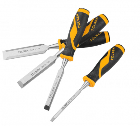 Scule de mana - Dalta pentru lemn din 4 bucati, 6 mm, 13mm, 19 mm, 25 mm, Cr