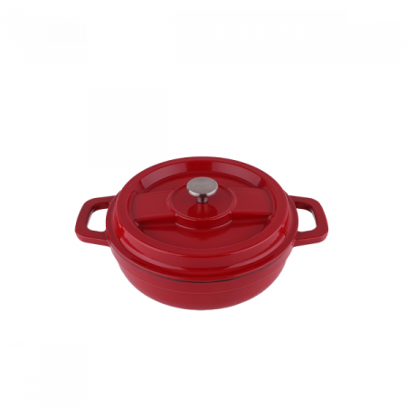 Cratita, Din fier turnat sub presiune puternica, 2.1L, Diametru 24 cm, Inaltime 7 cm, Compatibila cuptor si masina de spalat vase, 7 straturi de material Bucătărie - Cratita, Din fier turnat sub presiune puternica, 2.1L, Diametru 24 cm, Inaltime 7 cm, Compatibila cuptor si masina de spalat vase, 7 straturi de material