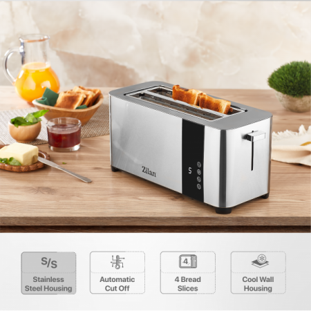 Prajitor de paine, ecran digital si tactil, putere 1400W, inox [7]