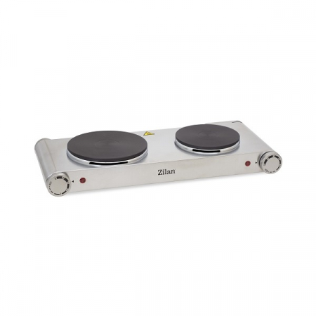 Plite electrice - Plita electrica inox,58x33 cm, 2 ochiuri, 2250W