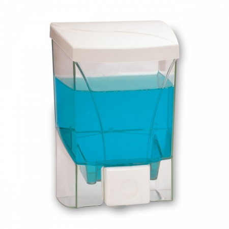 Casă & grădină - Dozator de sapun lichid Lisa, Alb,1000 ml, cu suport pentru perete