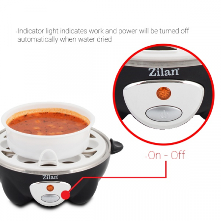 Fierbator de oua, Negru 360W, Capacitate 7 oua [7]