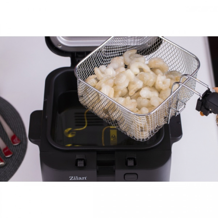 Friteuza 1600 W, 2.5 l, Termostat reglabil, Cuva detasabila, inox [5]