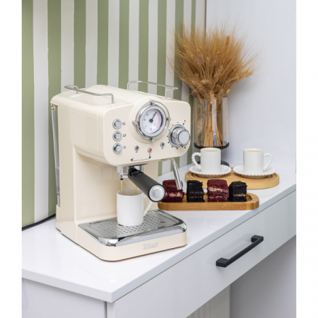Espressor manual Crem,15 Bar, 1.25 l, 1100W, Design Retro [7]